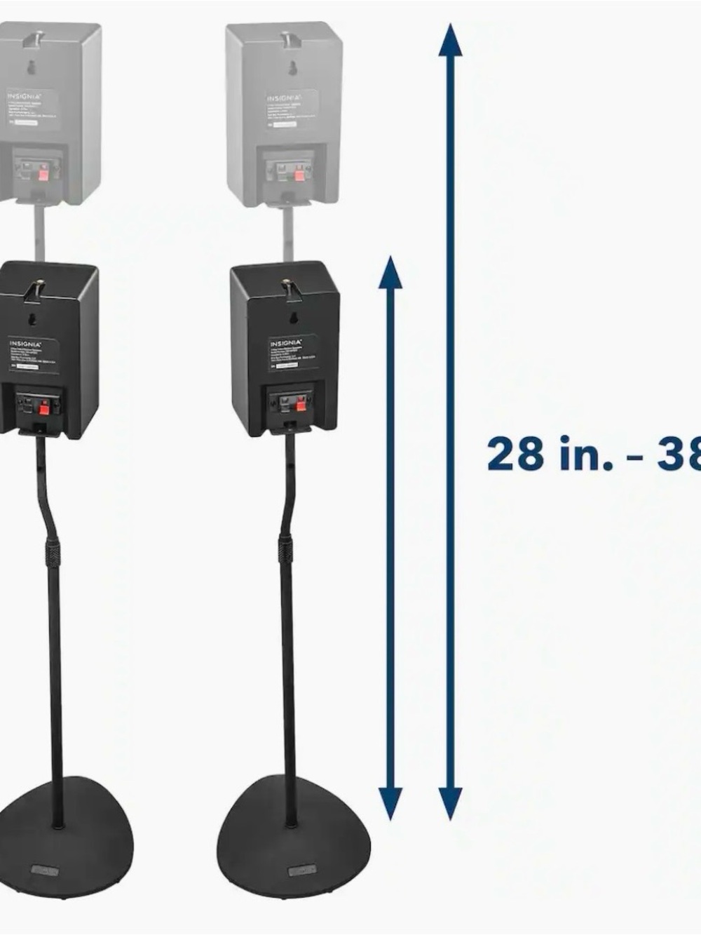 Adjustable Black Speaker Floor Stands - Pair - Picture 7 of 12